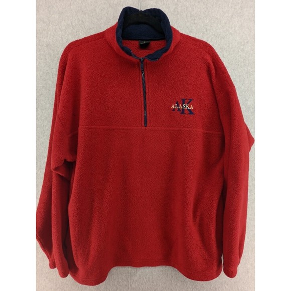 Alaska 1/4 zip red pullover Size M, Men's Made in USA - Picture 1 of 5